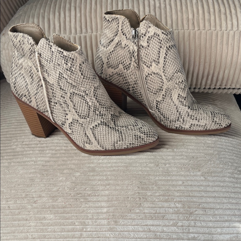 Maurices Snakeskin Ankle Booties